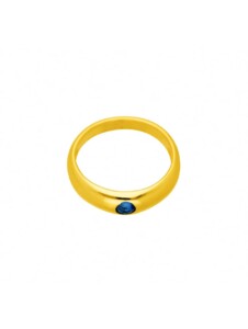 585 Gold Anhänger Taufring mit Safir Ø 11,2 mm – Set mit Halskette 1001 Diamonds Blau