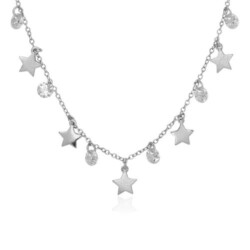 925er Silberkette Sterne mit Zirkonia