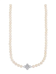 Akoya-Zuchtperlen-Collier in Silber 925 Diemer Perle Weiß