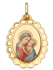 Anhänger – Maria mit Kind – Gelbgold