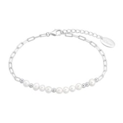 Armband für Damen aus 925er Silber mit Perlen