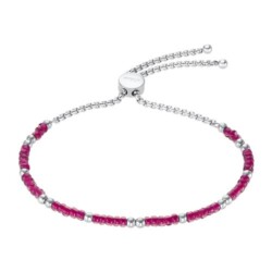 Armband für Damen aus Edelstahl mit Rocailles Perlen