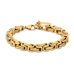 Armband für Herren aus Edelstahl, IP Gold