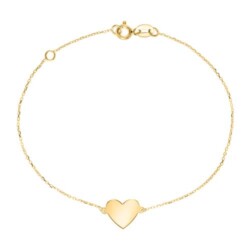 Armband Herz für Damen aus 375er Gold, gravierbar