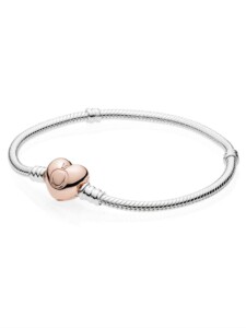 Armband mit Herz-Verschluss 580719-23 Pandora Rosé