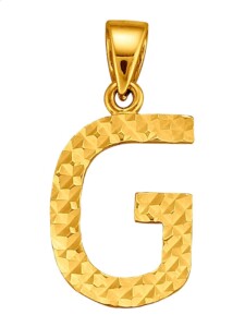 Buchstaben-Anhänger „G“ in Gelbgold 585 Diemer Gold Gelbgoldfarben