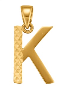 Buchstaben-Anhänger „K“ in Gelbgold 585 Diemer Gold Gelbgoldfarben