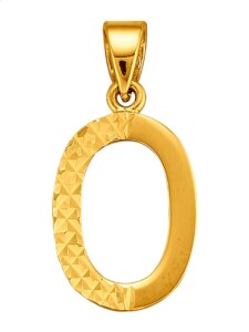 Buchstaben-Anhänger „O“ in Gelbgold 585 Diemer Gold Gelbgoldfarben