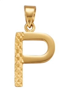 Buchstaben-Anhänger „P“ in Gelbgold 585 Diemer Gold Gelbgoldfarben