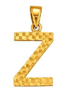 Buchstaben-Anhänger „Z“ in Gelbgold 585 Diemer Gold Gelbgoldfarben