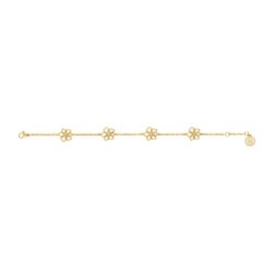 Casual Armband Blüten für Damen aus Edelstahl, gold