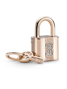 Charm-Anhänger – Anhängeschloss & Schlüssel – Pandora Roségoldfarben