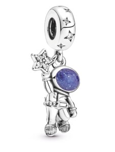 Charm-Anhänger -Astronaut in der Galaxie- 790030C01 Pandora Blau