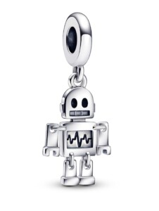 Charm-Anhänger – Bestie-Bot-Roboter – Pandora Silber