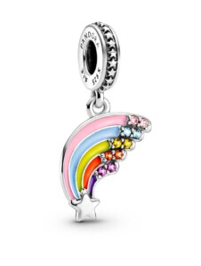 Charm-Anhänger – Bunter Regenbogen – Pandora Silber