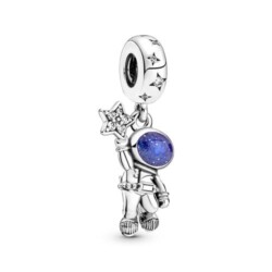 Charm Dangle Astronaut in the Galaxy, 925er Silber