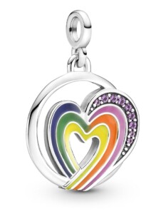Charm-Medaillon -Rainbow Heart of Freedom- Pandora ME – 791793C01 Pandora Silberfarben