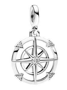 Charm-Medallion – Kompass – Pandora Silber