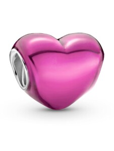 Charm -Metallisches pinkes Herz – 799291C03 Pandora Rosé