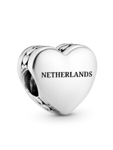 Charm – Niederlande Tulpe Herz – Pandora Silber
