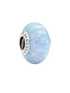 Charm – Opalisierend Ozeanblau – Pandora Silber