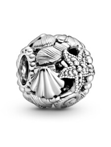 Charm – Seestern, Muschel und Herz – 798950C00 Pandora Silberfarben