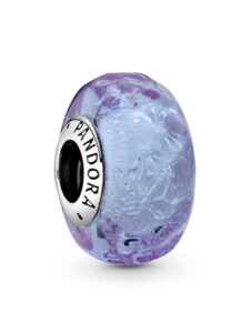Charm – Wellenförmiges Lavendelblaues Muranoglas – 798875C00 Pandora Silberfarben