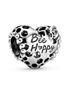 Charm – „Bee Happy“ Waben-Herz – 798769C00 Pandora Silberfarben