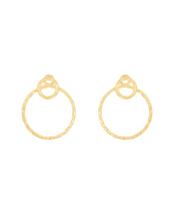 CIRCLE|Ear Jackets Gold