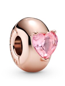 Clip-Charm – Rosafarbenes Herz Solitär – 789203C01 Pandora Rosé
