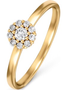 Damen-Damenring 10 Diamant CHRIST Gelbgold