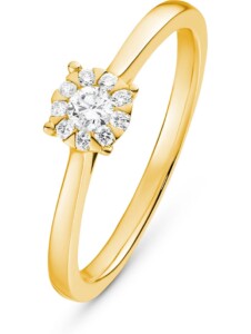 Damen-Damenring 32 Diamant CHRIST Gelbgold