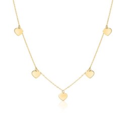 Damen Halskette Herzen aus 9K Gold