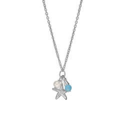 Damenkette Elliott Sea Stars aus 925er Silber mit Perle