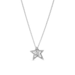 Damenkette Sterne aus Sterlingsilber mit Zirkonia