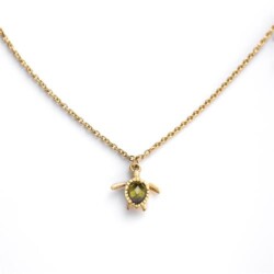 Damenkette Turtle aus MARINIUM® Ocean Steel, gold