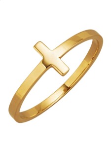 Damenring – Kreuz – Gelbgold