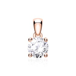 Diamantanhänger für Damen aus 14K Roségold