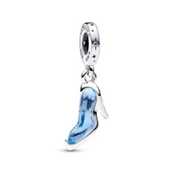 Disney Cinderella Glasschuh Dangle Charm, 925er Silber
