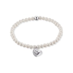 Engelsrufer Armband ERB-HEARTWING-PE Perle, Silber rhodiniert