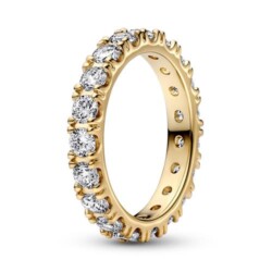 Eternity Ring für Damen, goldfarben mit Zirkonia