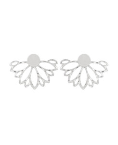 FLORAL|Ear Jackets Silber