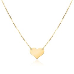Gravierbare Herzkette für Damen aus 375er Gold