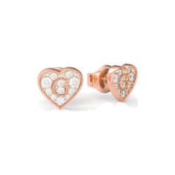 Guess Ohrstecker Pave G Heart Crystals