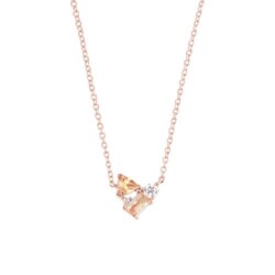 Halskette für Damen aus 925er Silber, rosévergoldet