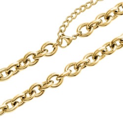 Halskette für Damen aus Edelstahl, vergoldet