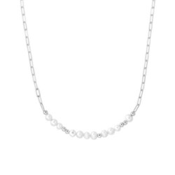 Halskette für Damen aus Sterlingsilber mit Perlen