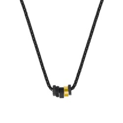 Halskette für Herren aus Edelstahl, bicolor