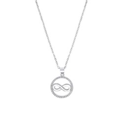 Halskette Infinity aus Sterlingsilber mit Zirkonia