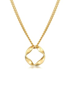 Halskette Kreis Design Twisted Gedreht 585 Gelbgold Elli Premium Gold